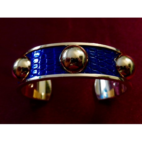Bracelet Hermès jonc rigide lézard 