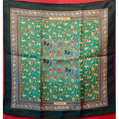 Pochette gavroche Hermès Chasse en Inde