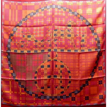 Carré Hermès Ex-libris à carreaux