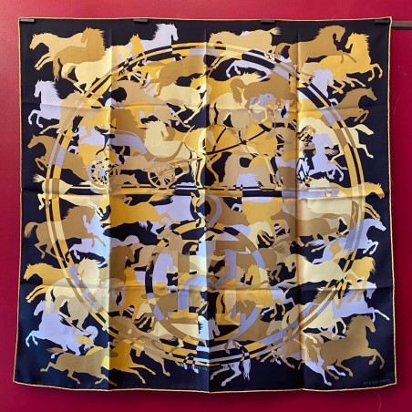 Carré foulard Hermès Ex-libris en camouflage