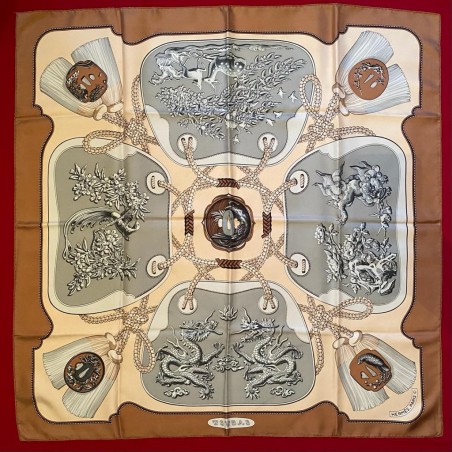 Carré foulard Hermès Tsubas