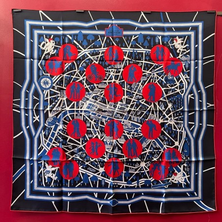 Carré foulard Hermès Les nouveaux amoureux de Paris