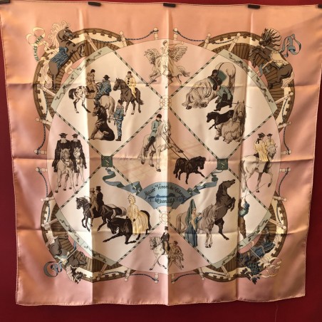 Carré foulard Hermès Musée vivant du cheval Chantilly