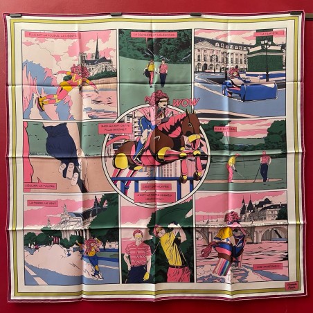 Carré foulard Hermès Wow double face