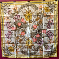 Carré foulard Hermès Fleurs...