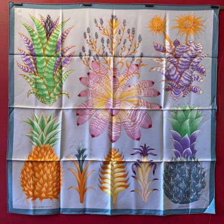 Carré foulard Hermès Index bromaliaceae