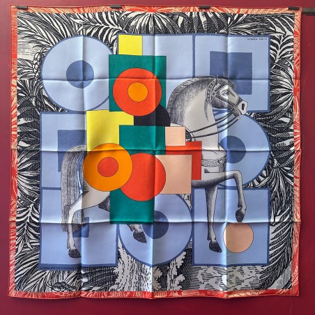 Carré foulard Hermès Cavalier en formes