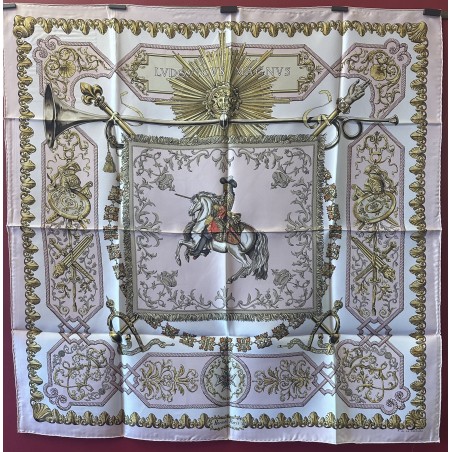 Carré foulard Hermès Ludovicus Magnus (Louis XIV)