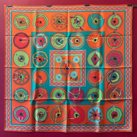 Carré foulard Hermès Belles du Mexique édition spéciale pour Las Ventanas al Paraiso tenth Anniversary
