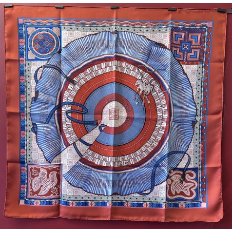 Carré foulard Hermès Les cent plis des Miao