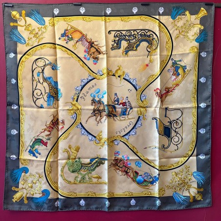 Carré foulard Hermès Plumes et grelots