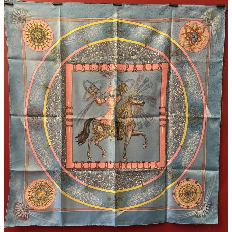 Carré foulard Hermès Feux d'artifice soie brochée