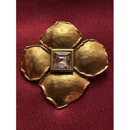 Broche Pendentif Yves Saint Laurent Fleurs