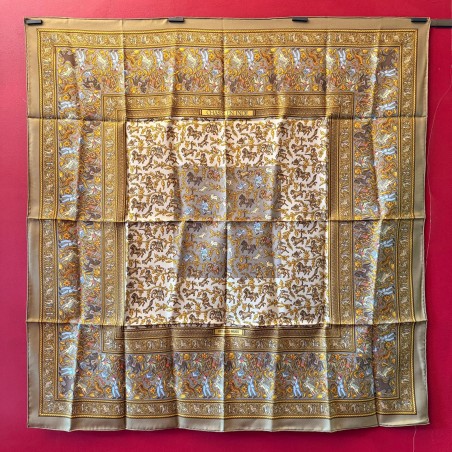 Carré foulard Hermès Chasse en Indes