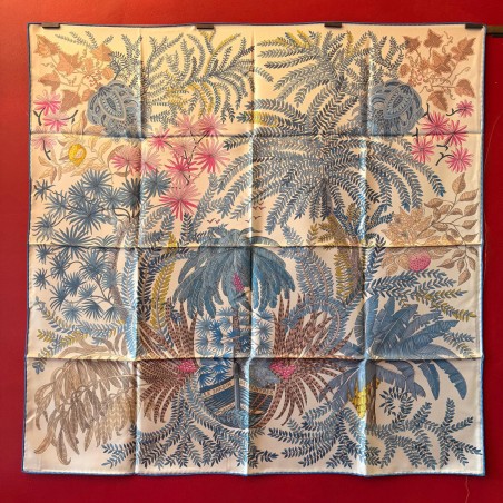 Carré foulard Hermès Le jardin des peintres double face