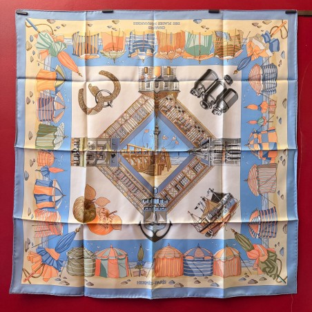 Carré foulard Hermès Plages normandes