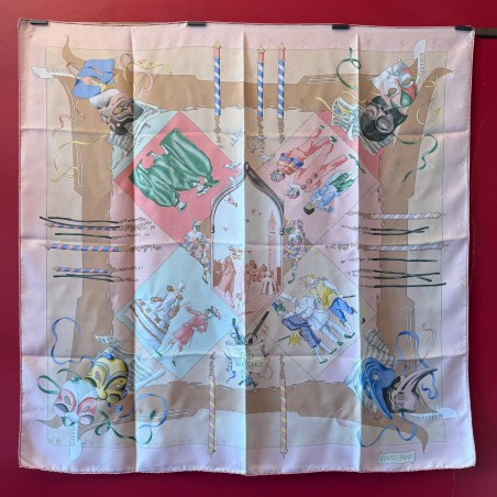 Carré foulard Hermès Fêtes vénitiennes également appelé Carnaval de Venise