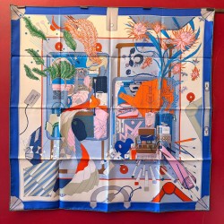 Carré foulard Hermès Bagage...