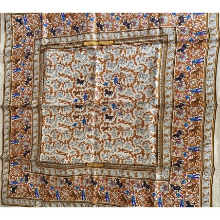 Carré foulard Hermès Chasse en Indes