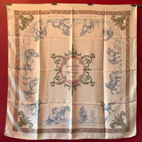 Carré foulard Hermès Courbettes et cabrioles