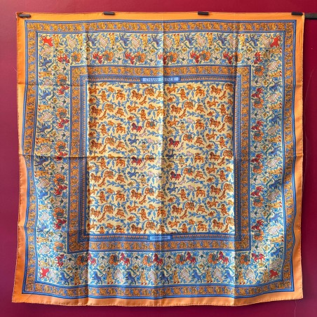 Carré foulard Hermès Chasse en Indes