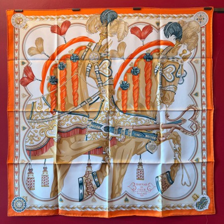 Carré foulard Hermès Harnais de coeur