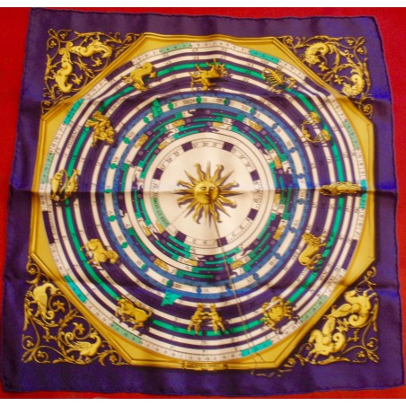 Pochette gavroche Hermès Dies et hore - Astrologie