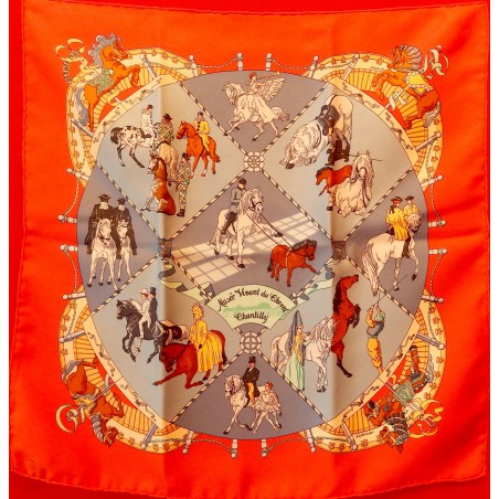 Pochette gavroche Hermès Musée vivant du cheval Chantilly